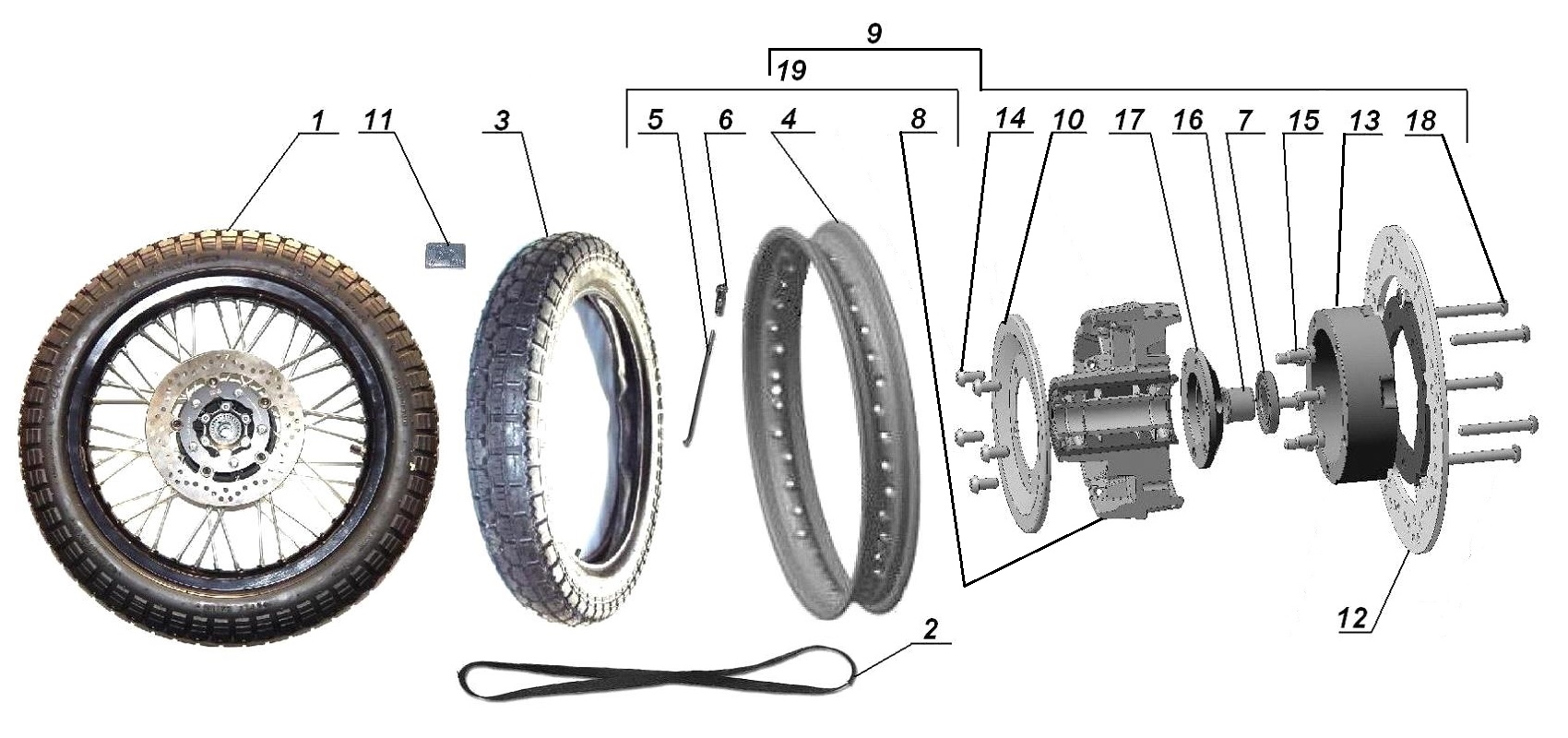 Black sidecar wheel