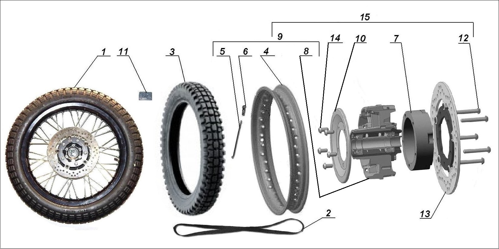 Black sidecar wheel