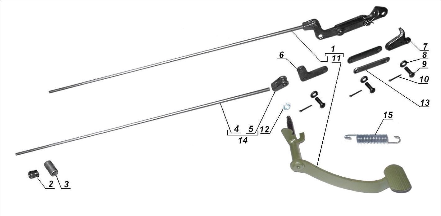 Rear brake linkage