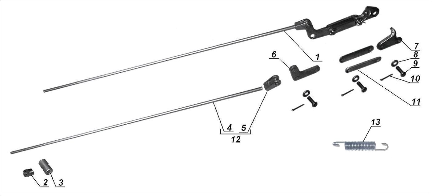 Rear brake linkage