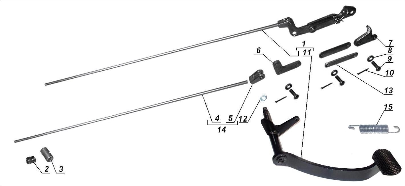 Rear brake linkage