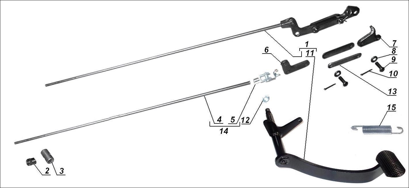 Rear brake linkage