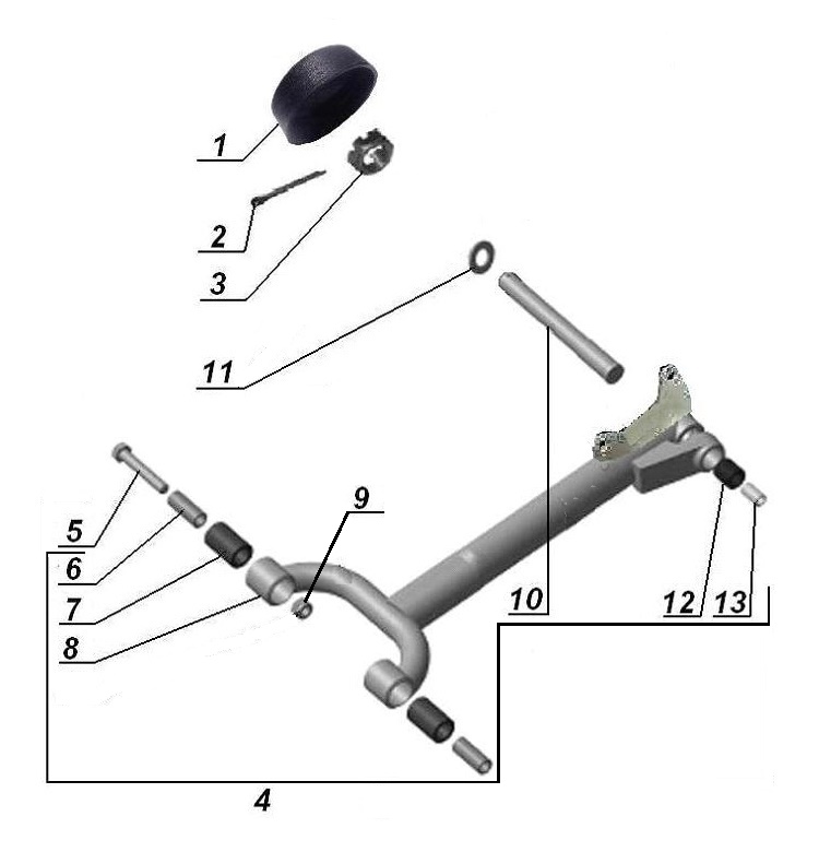Sidecar swing arm