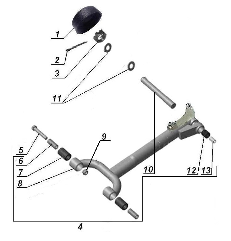 Sidecar swing arm