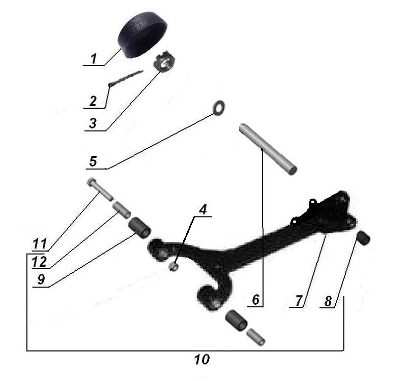 Sidecar swing arm