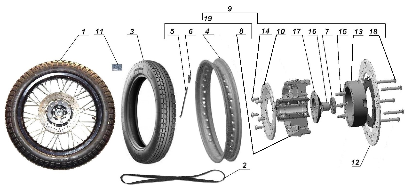 Black sidecar wheel