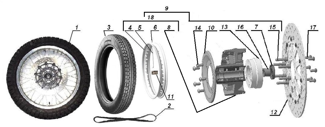 Silver front wheel