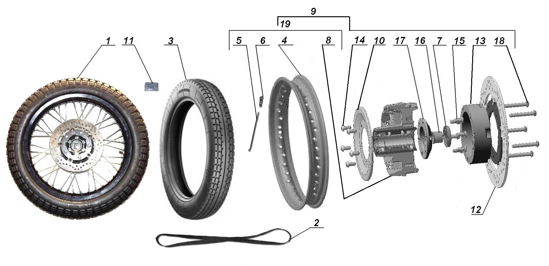 Black sidecar wheel