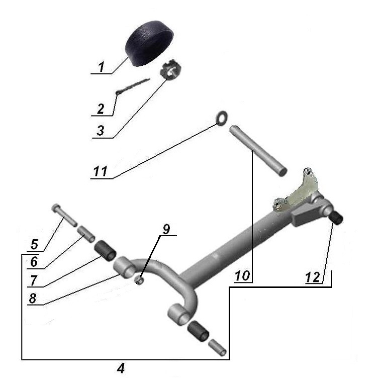 Sidecar swing arm