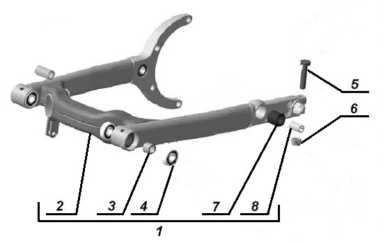 Rear suspension swing arm