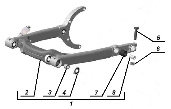 Rear suspension swing arm