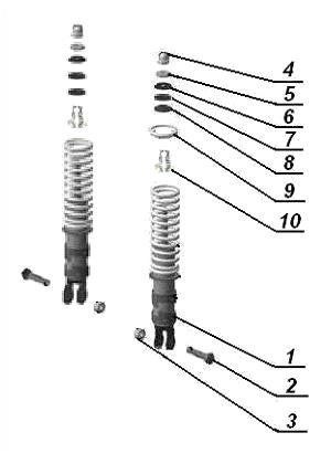 Shock absorber, Rear