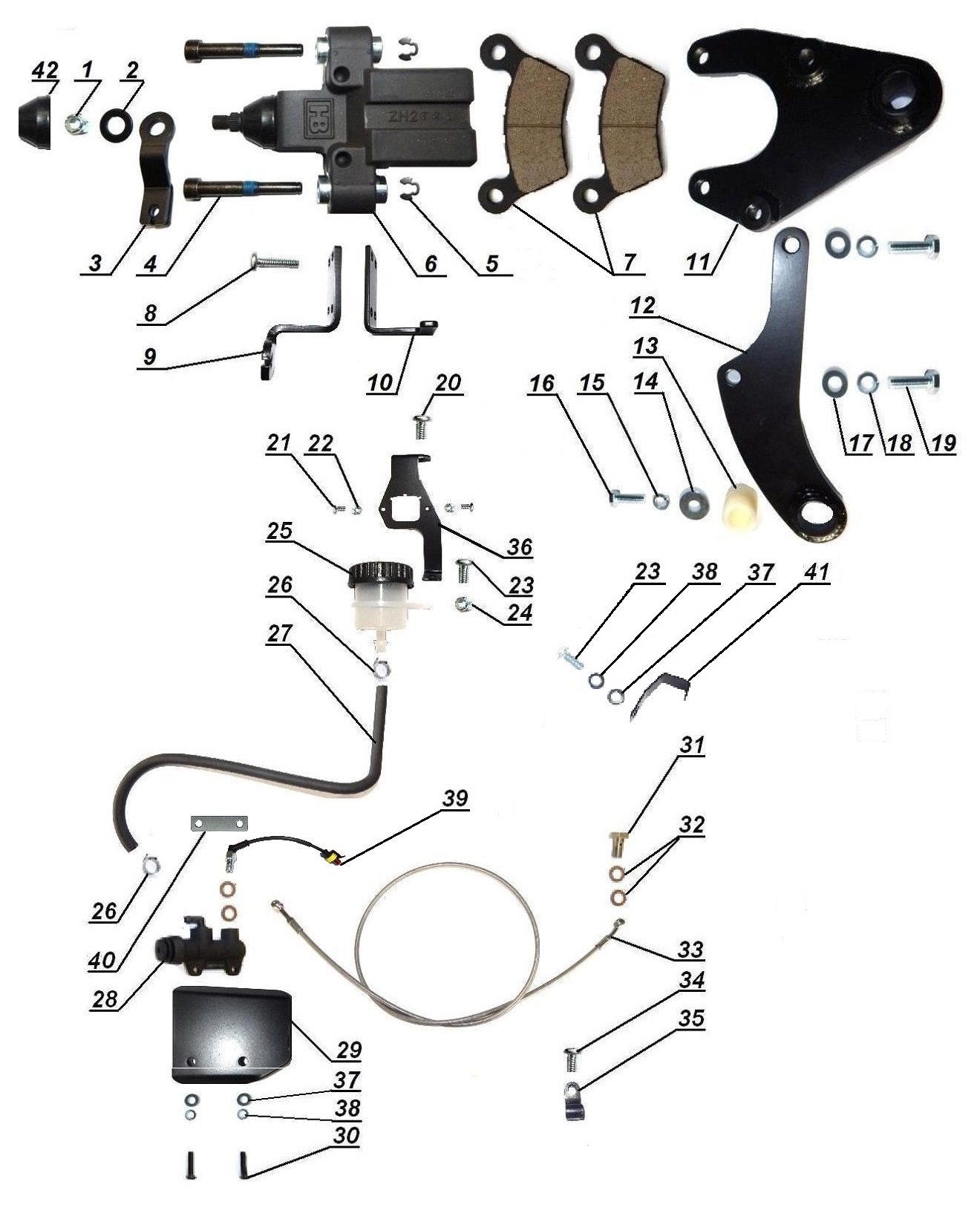 Rear wheel brake