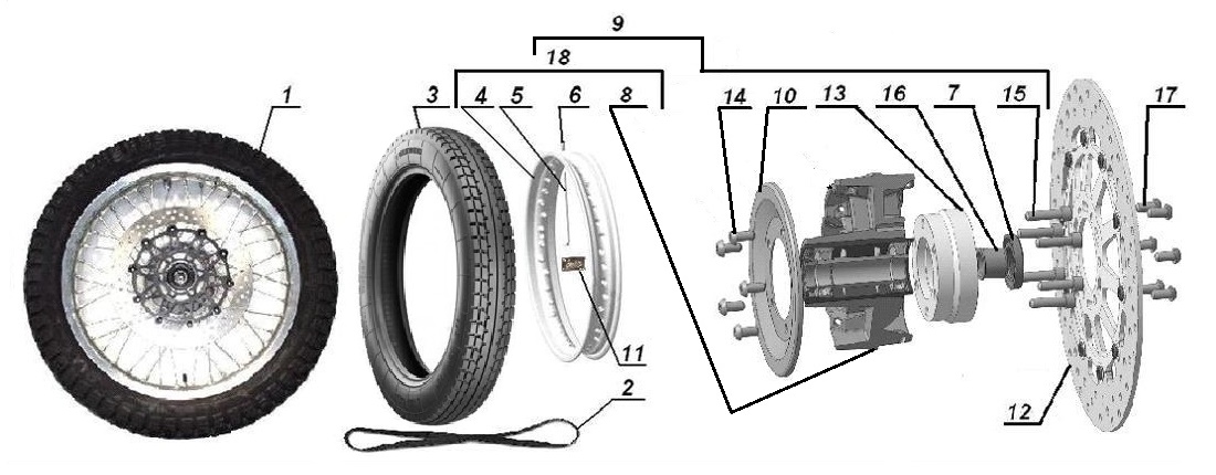 Silver front wheel