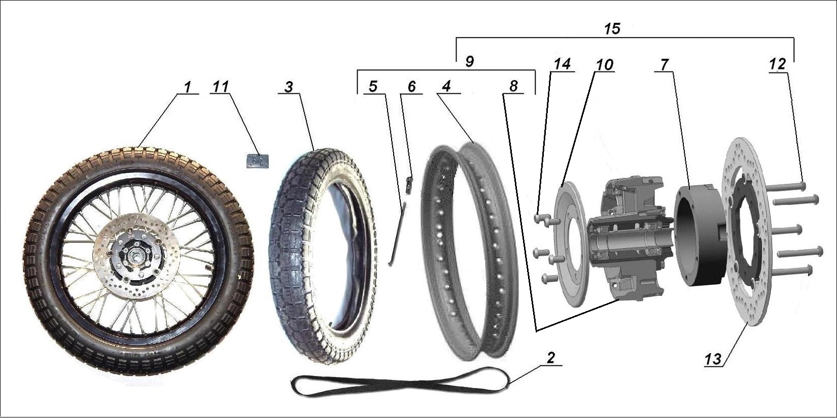 Black sidecar wheel