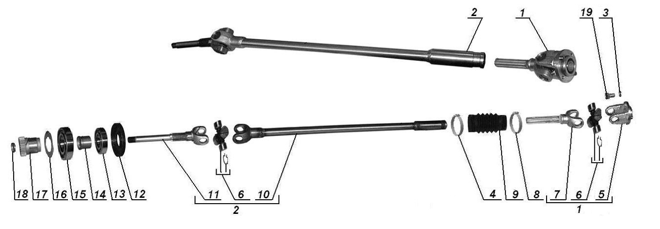 Sidecar drive shaft