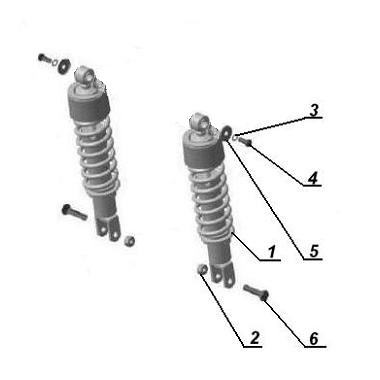 Shock absorber, Rear