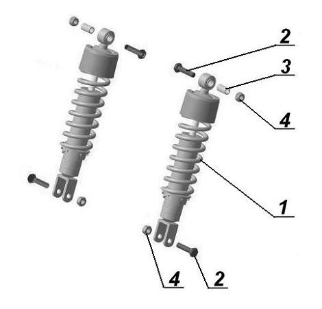 Shock absorber, Front