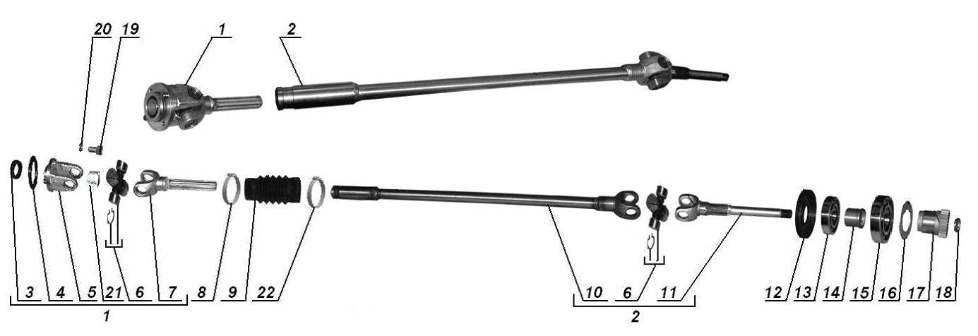 Sidecar drive shaft