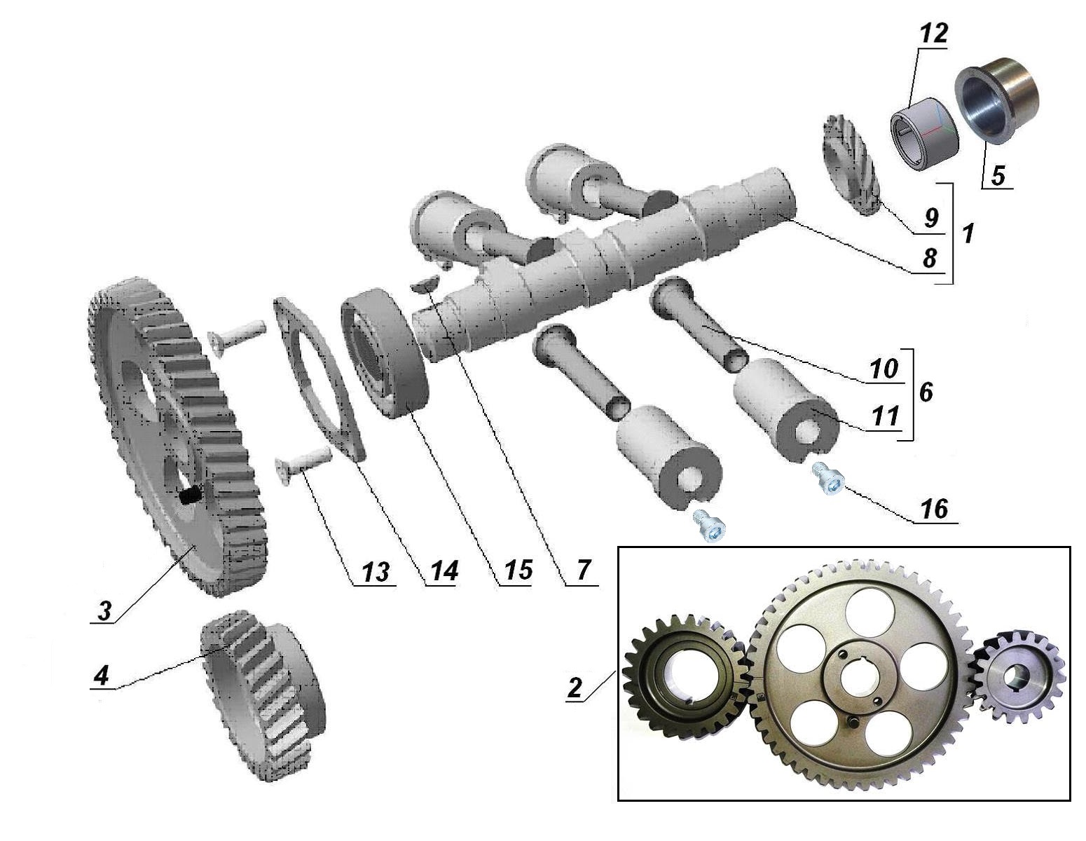 Camshaft and valve train components