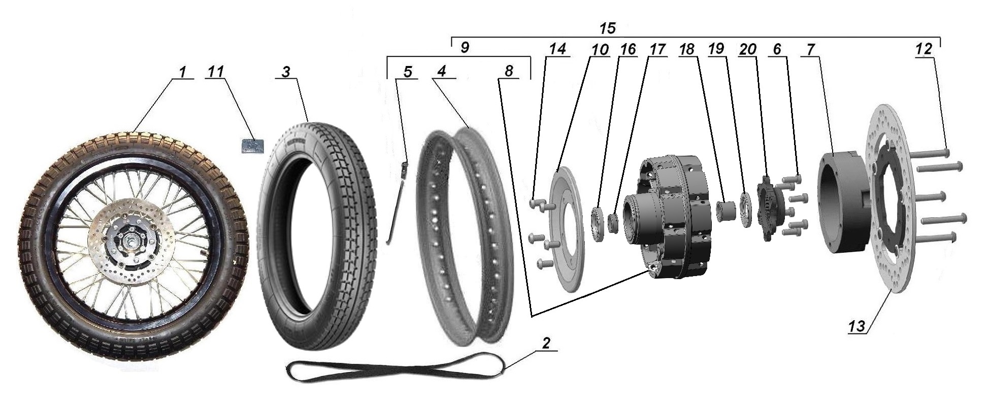 Black sidecar wheel