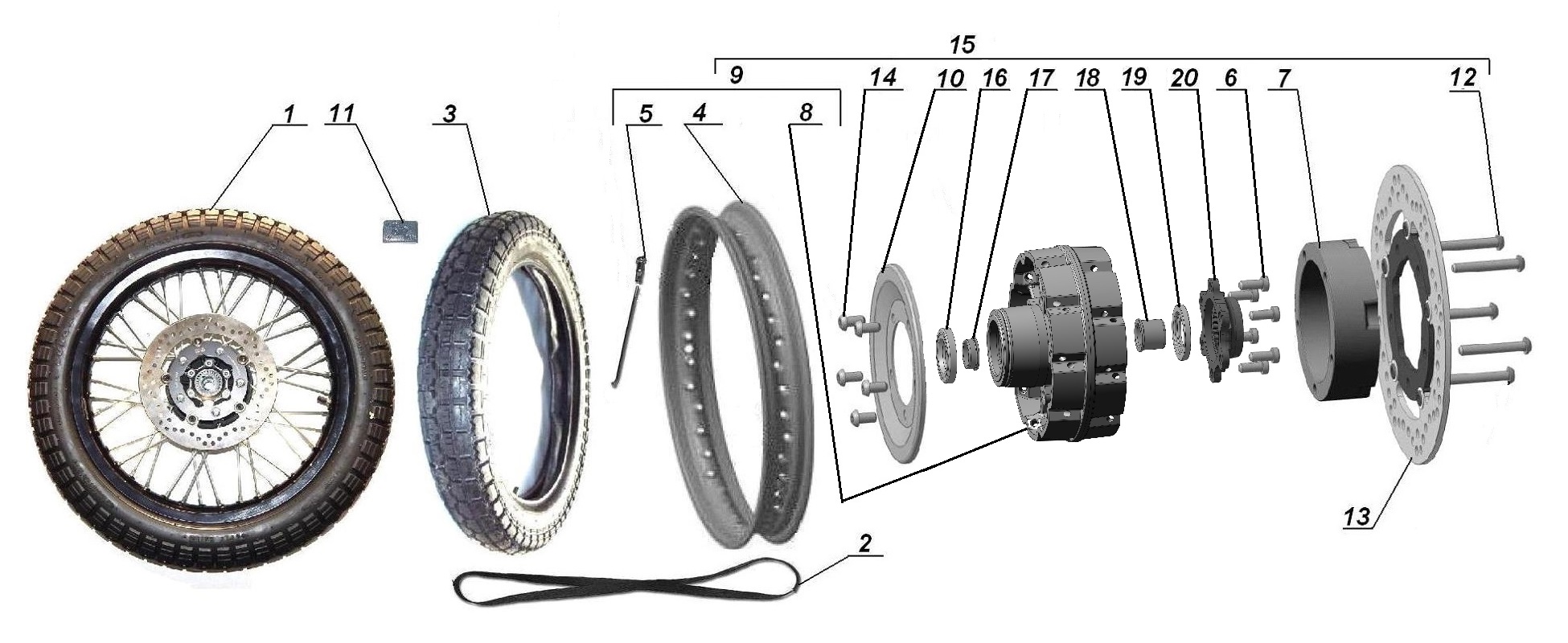 Black sidecar wheel