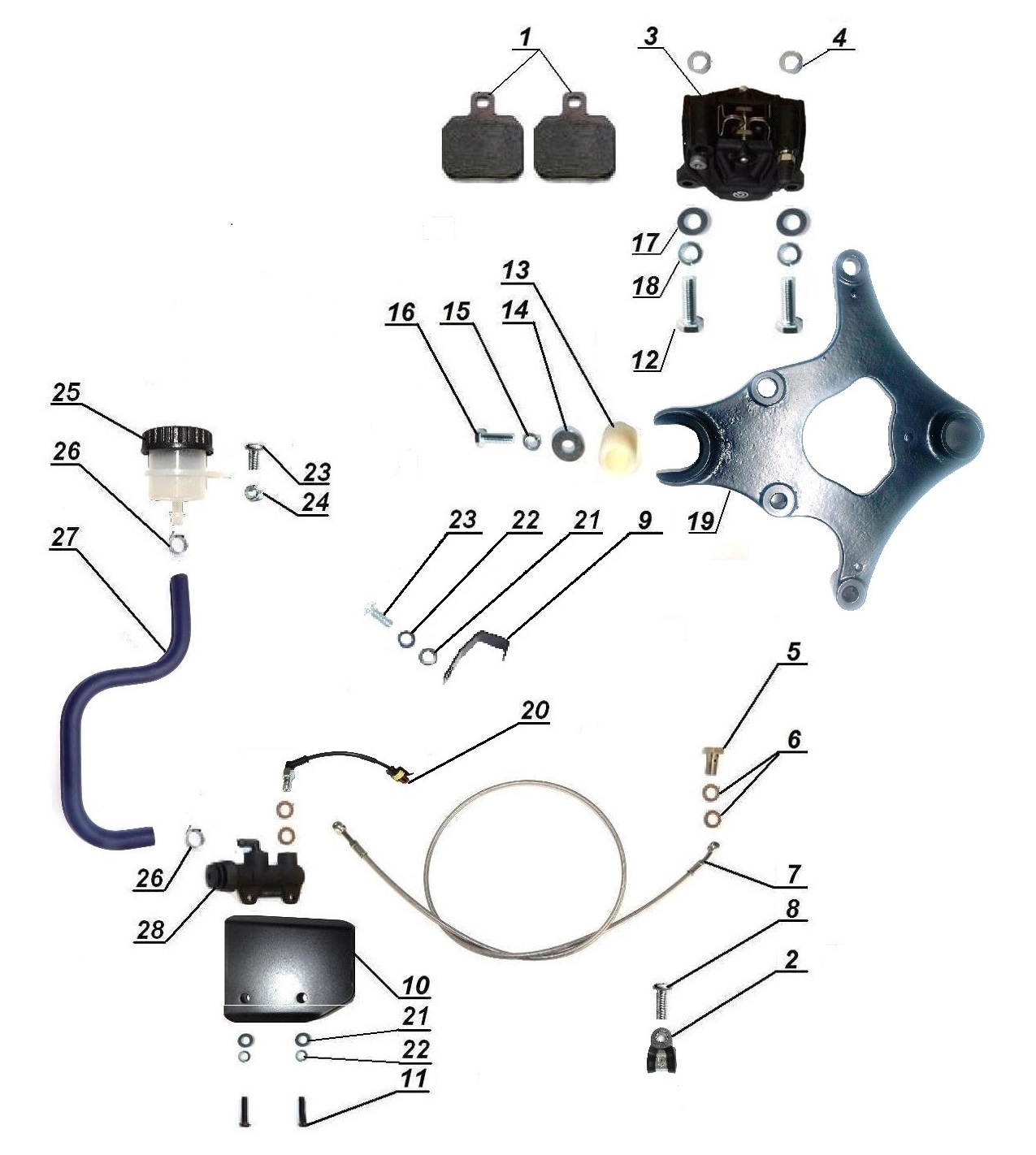 Rear wheel brake