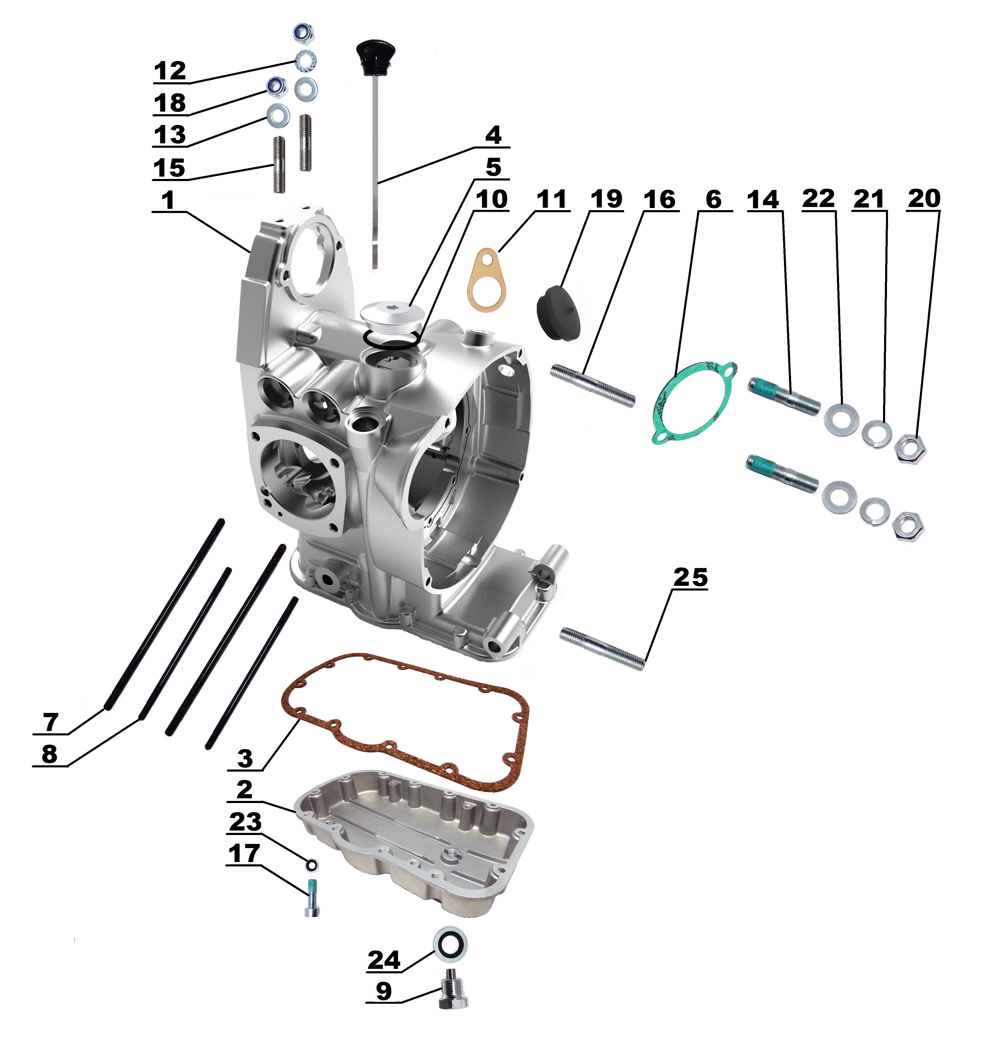 Crankcase, oil pan