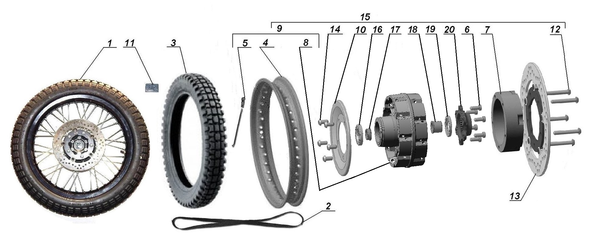 Black sidecar wheel