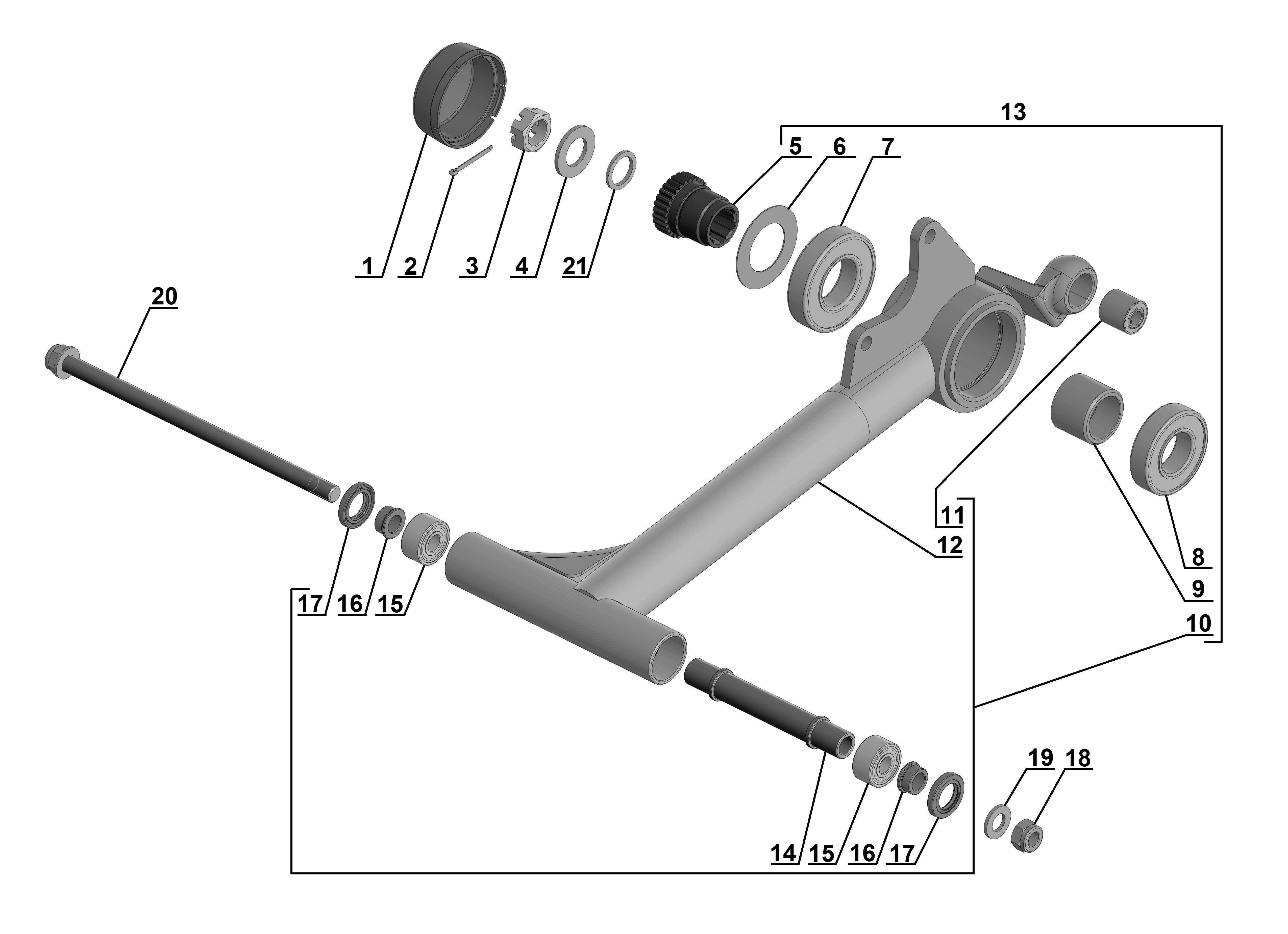 Sidecar swing arm