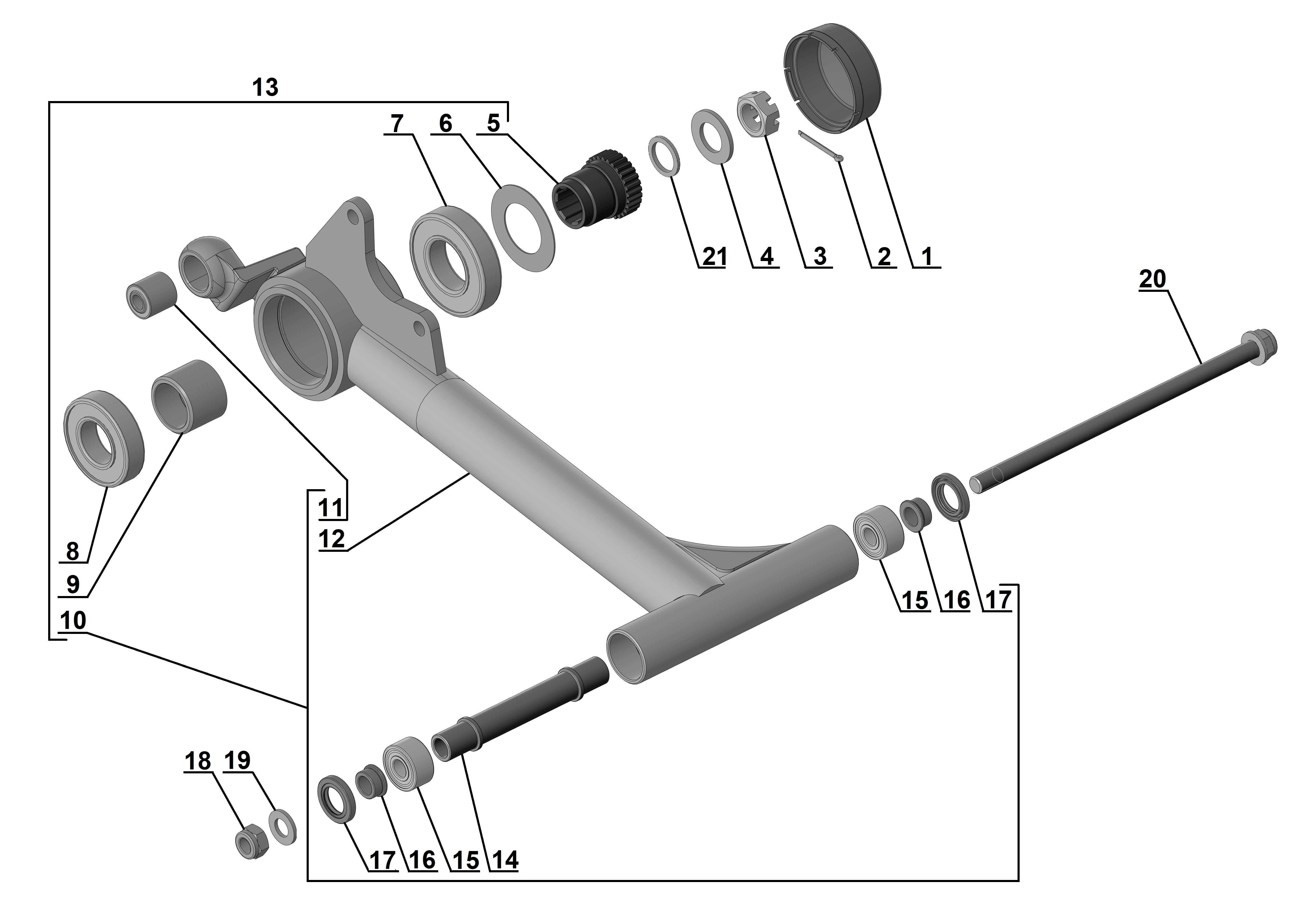 Sidecar swing arm