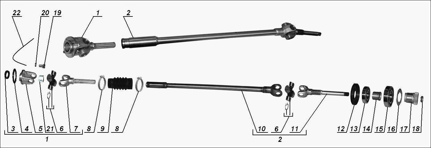 Sidecar drive shaft