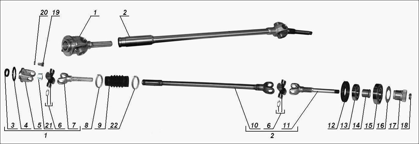 Sidecar drive shaft