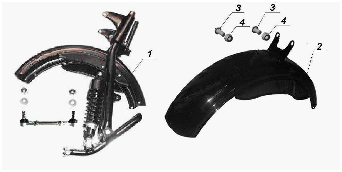 Front fork with front fender