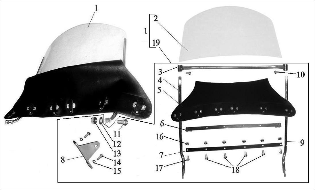 Sidecar windshield